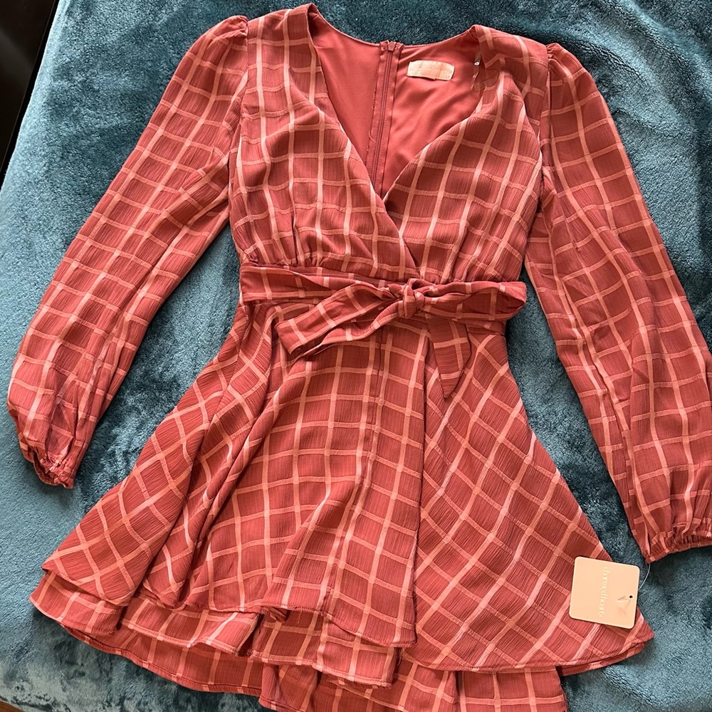 Plaid Wrap Dress